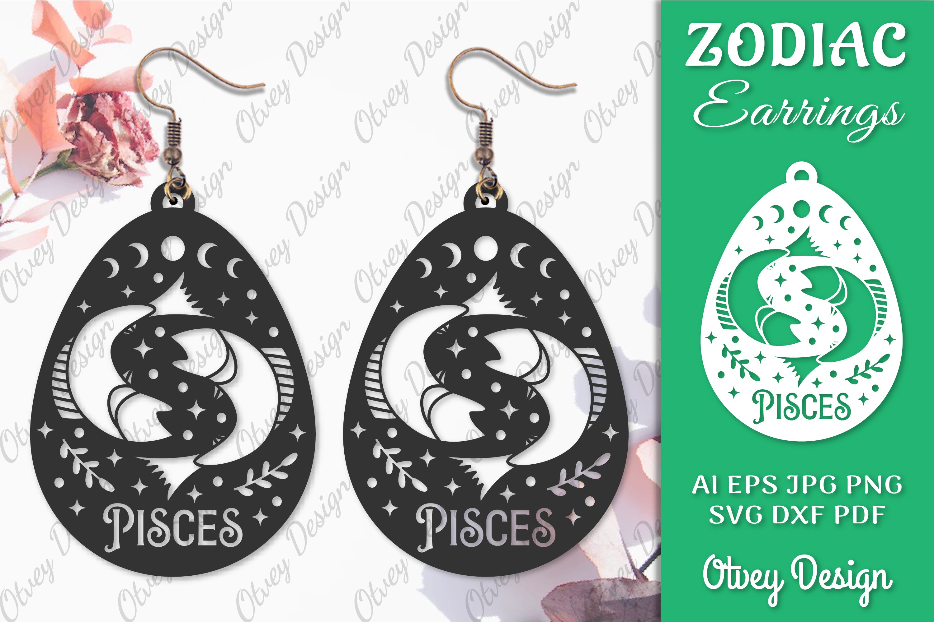 Zodiac Earring SVG Bundle 4 - CraftNest - Digital Crafting and Art