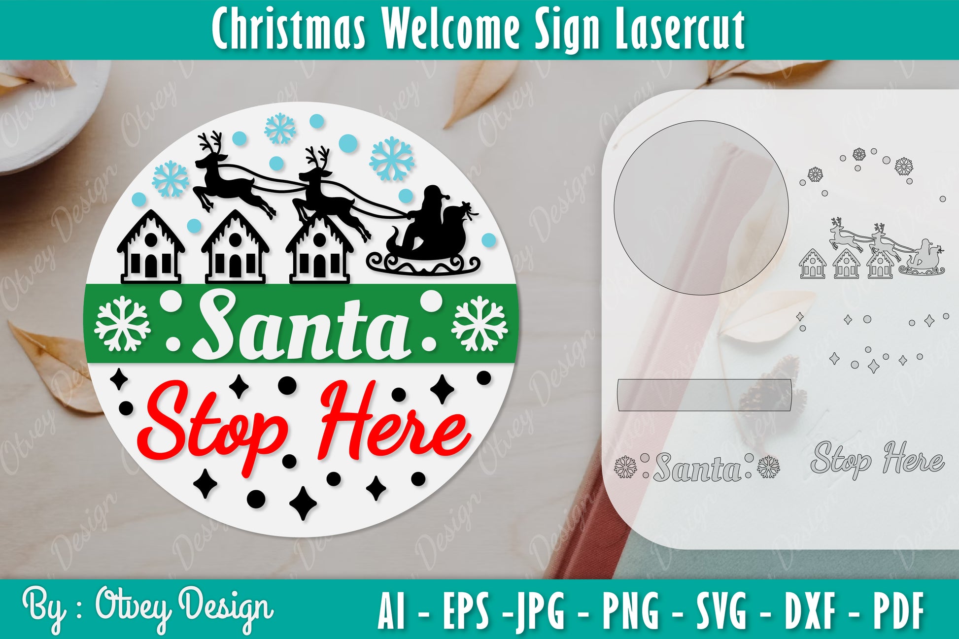 Christmas Welcome Sign SVG Bundle 4 - CraftNest - Digital Crafting and Art