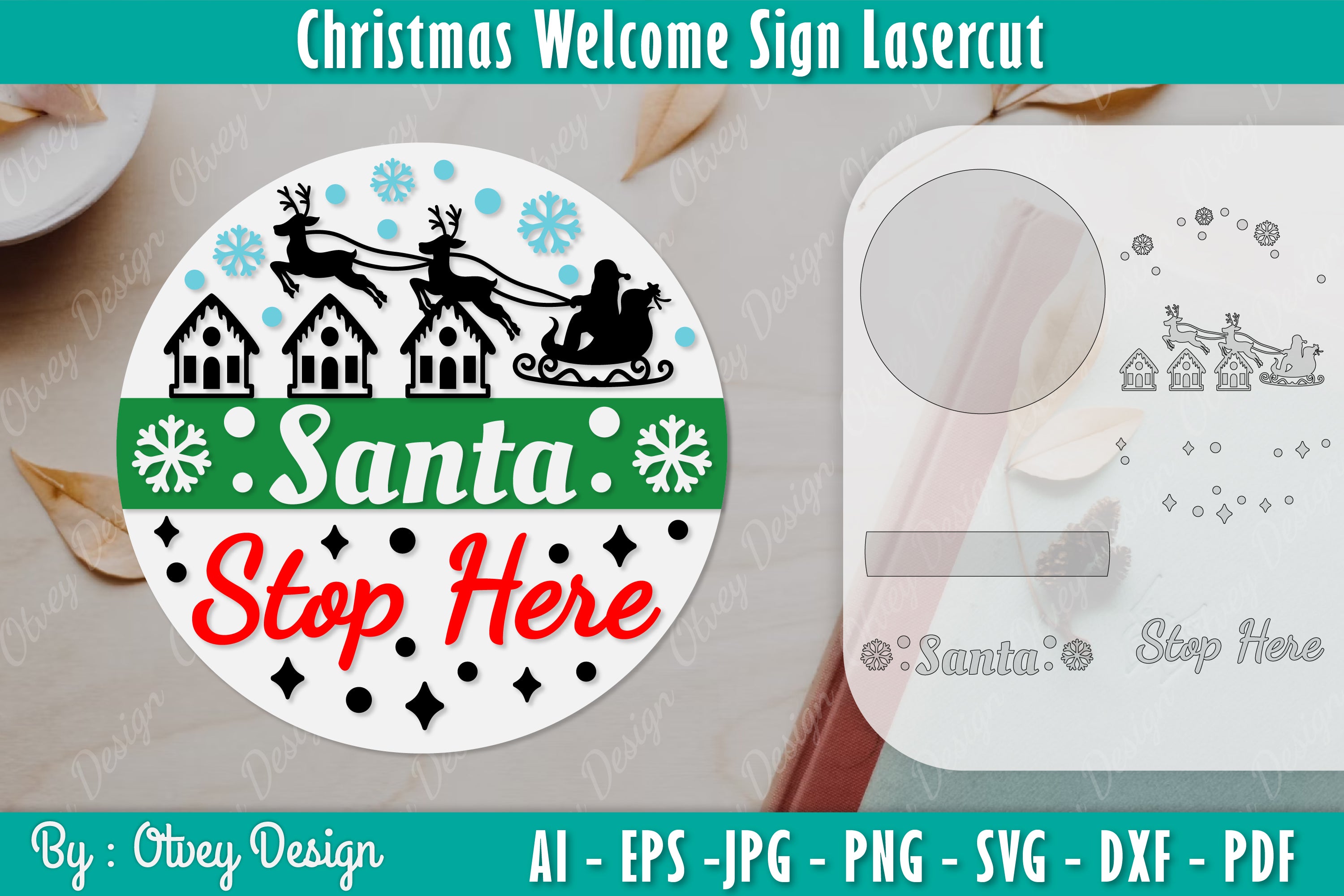 Christmas Welcome Sign SVG Bundle 4 - CraftNest - Digital Crafting and Art