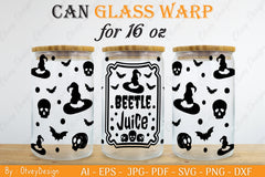 Halloween 16 oz Can Glass Wrap SVG Bundle 17 - CraftNest - Digital Crafting and Art