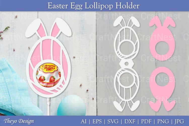 Easter Egg Lollipop Holder SVG Bundle