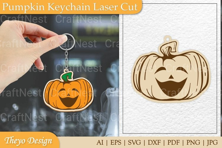 Pumpkin Keychain SVG Bundle