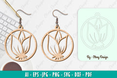 Flower Earring SVG Bundle 40 - CraftNest - Digital Crafting and Art