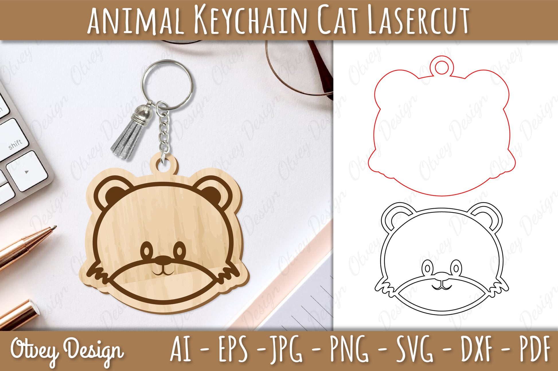 Head Animals Keychain SVG Bundle 2 - CraftNest - Digital Crafting and Art