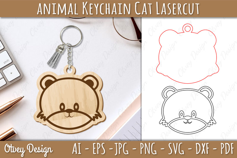 Head Animals Keychain SVG Bundle 2 - CraftNest - Digital Crafting and Art