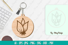Flower Keychain SVG Bundle 28 - CraftNest - Digital Crafting and Art