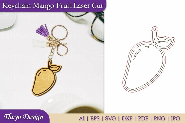 Fruit Keychain SVG Bundle