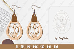 Flower Earring SVG Bundle 64 - CraftNest - Digital Crafting and Art