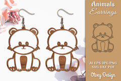 Animal Earrings SVG Bundle 4 - CraftNest - Digital Crafting and Art