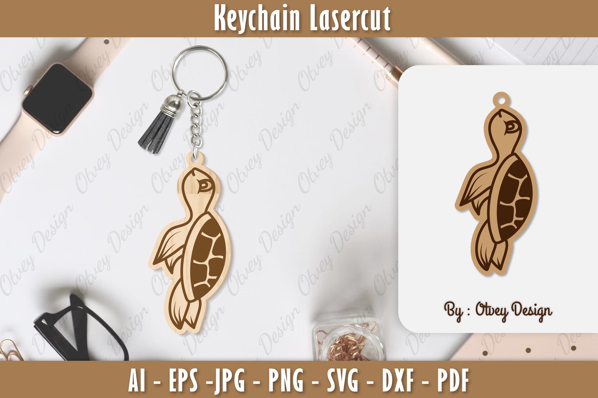 Keychain Sea Animals Laser Cut SVG Bundle 4 - CraftNest - Digital Crafting and Art