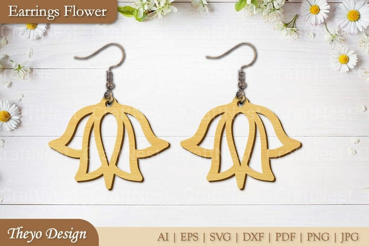 Flower Earrings SVG Bundle