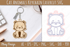 Cat Animal Keychain Laser Cut SVG Bundle