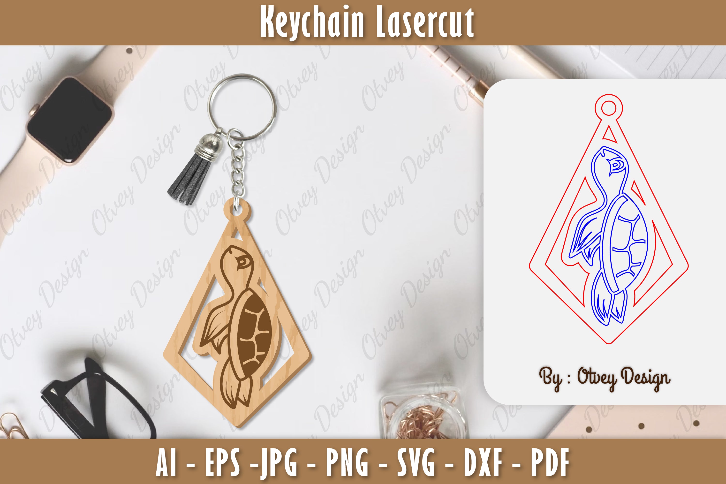 Keychain Sea Animals Laser Cut SVG Bundle 28 - CraftNest - Digital Crafting and Art