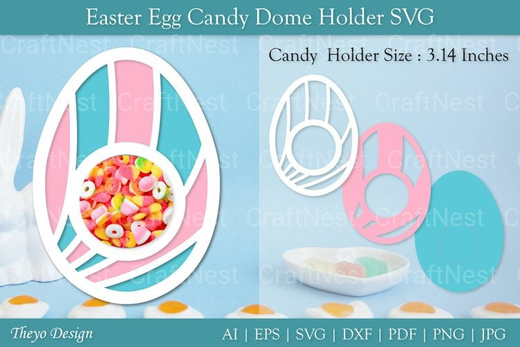 Easter Candy Dome Holder SVG