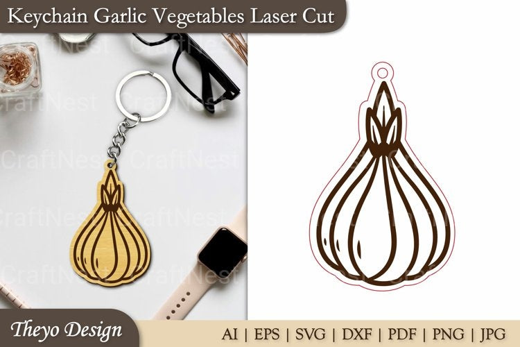 Keychain Vegetables SVG Bundle