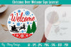 Christmas Deer Welcome Sign SVG Bundle