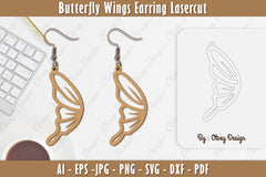 Butterfly Earring Lasercut SVG Bundle 4 - CraftNest - Digital Crafting and Art