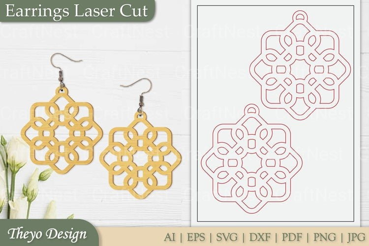 Earrings Laser Cut SVG Bundle