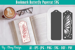 Bookmark Butterfly SVG Bundle 4 - CraftNest - Digital Crafting and Art