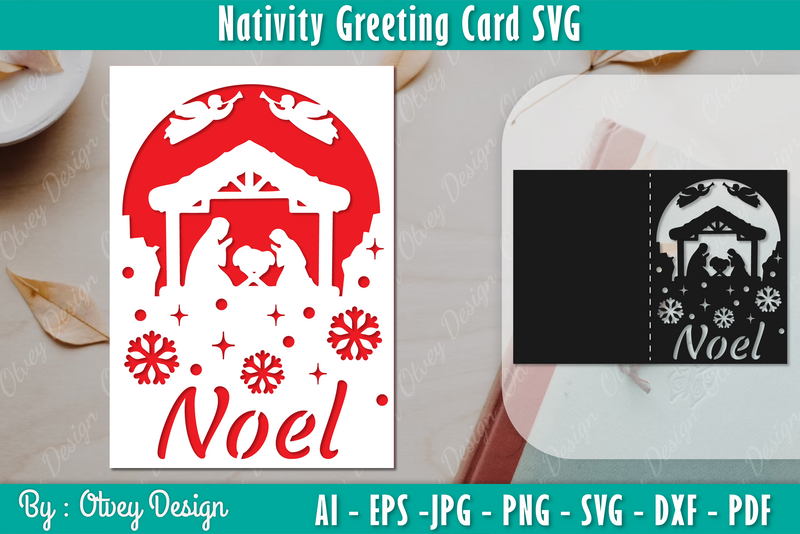 Nativiti Greeting Card SVG Bundle 4 - CraftNest - Digital Crafting and Art