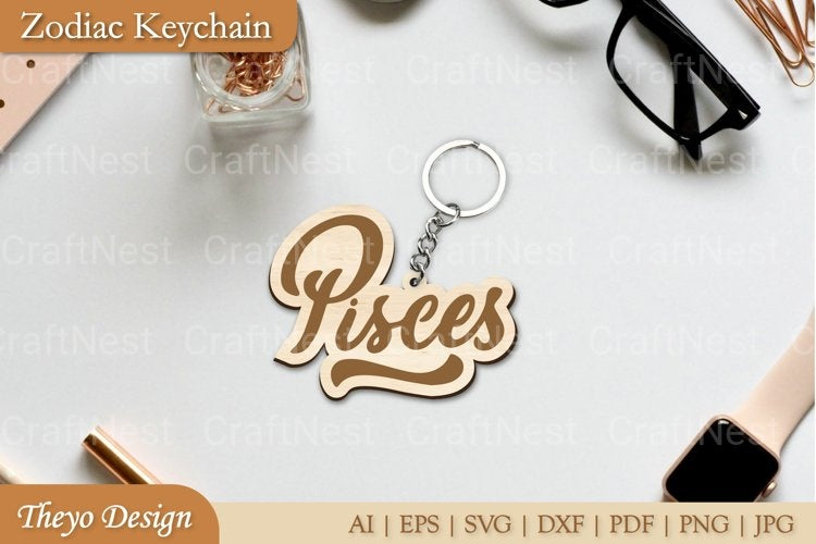 Zodiac Key Chain SVG Bundle