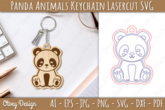 Panda Animal Keychain SVG Bundle 1 - CraftNest - Digital Crafting and Art