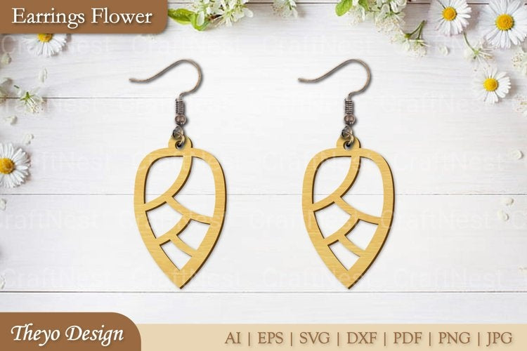 Flower Earrings SVG Bundle