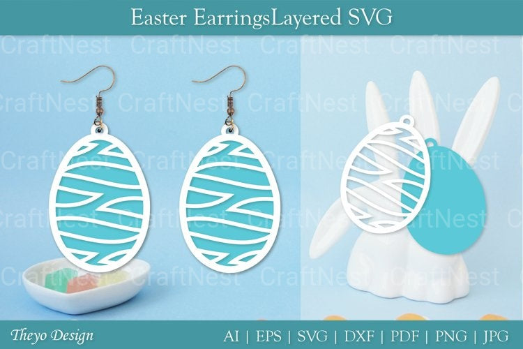 Easter Egg Earrings SVG Bundle