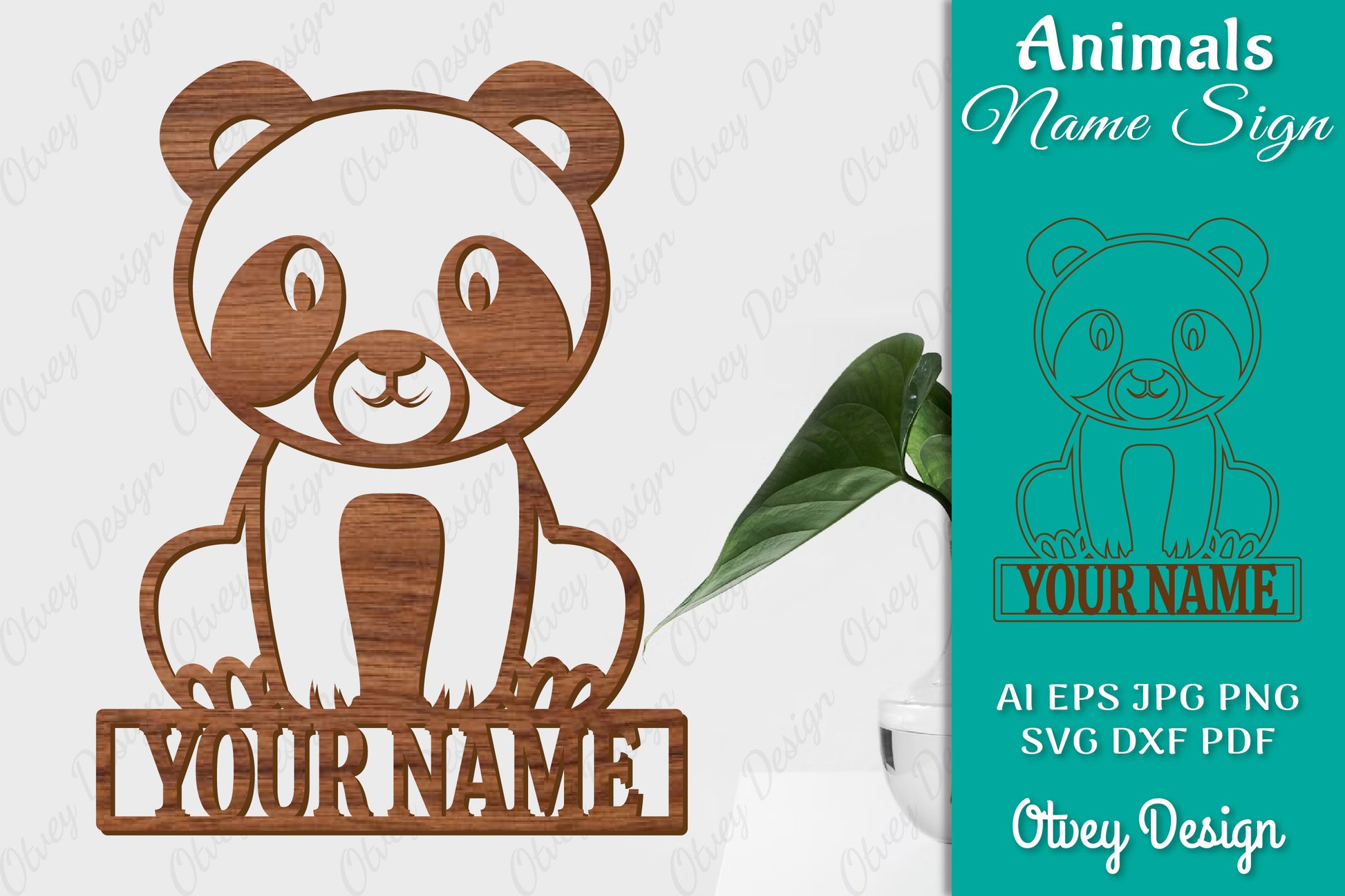 Animal Name Sign SVG Laser Cut Template Door Wall Hanger SVG Bundle 5 - CraftNest - Digital Crafting and Art