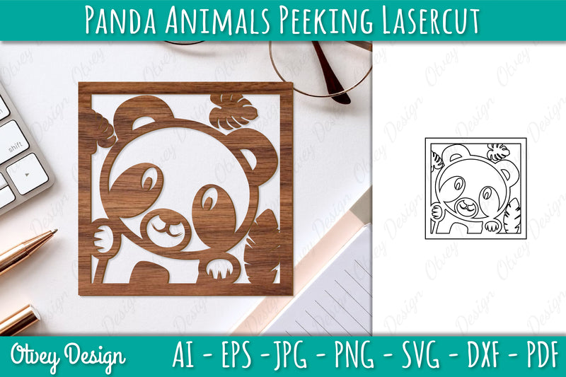 Animals Peeking Lasercut SVG Bundle 5 - CraftNest - Digital Crafting and Art