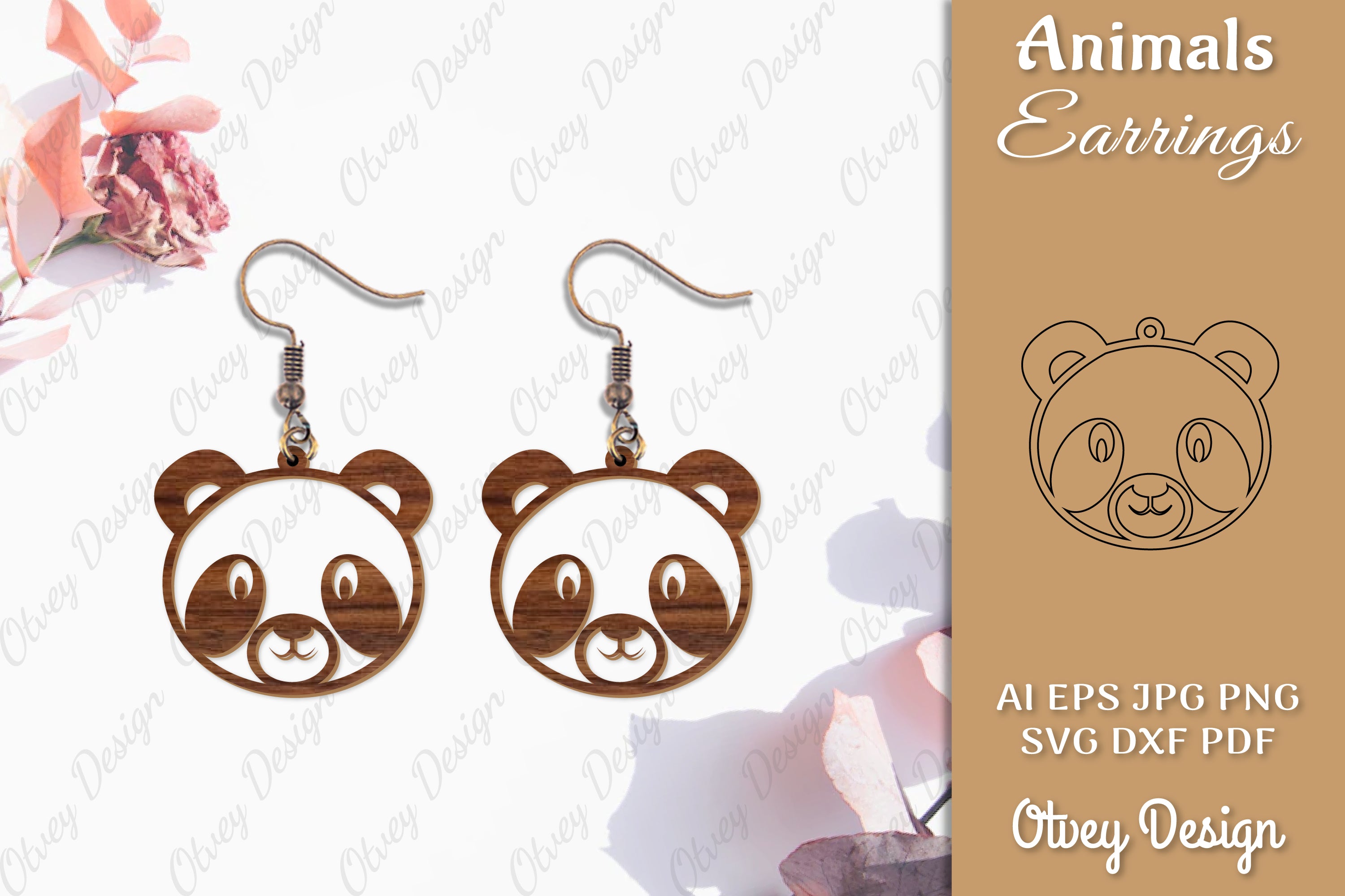 Animal Earrings SVG Bundle 20 - CraftNest - Digital Crafting and Art