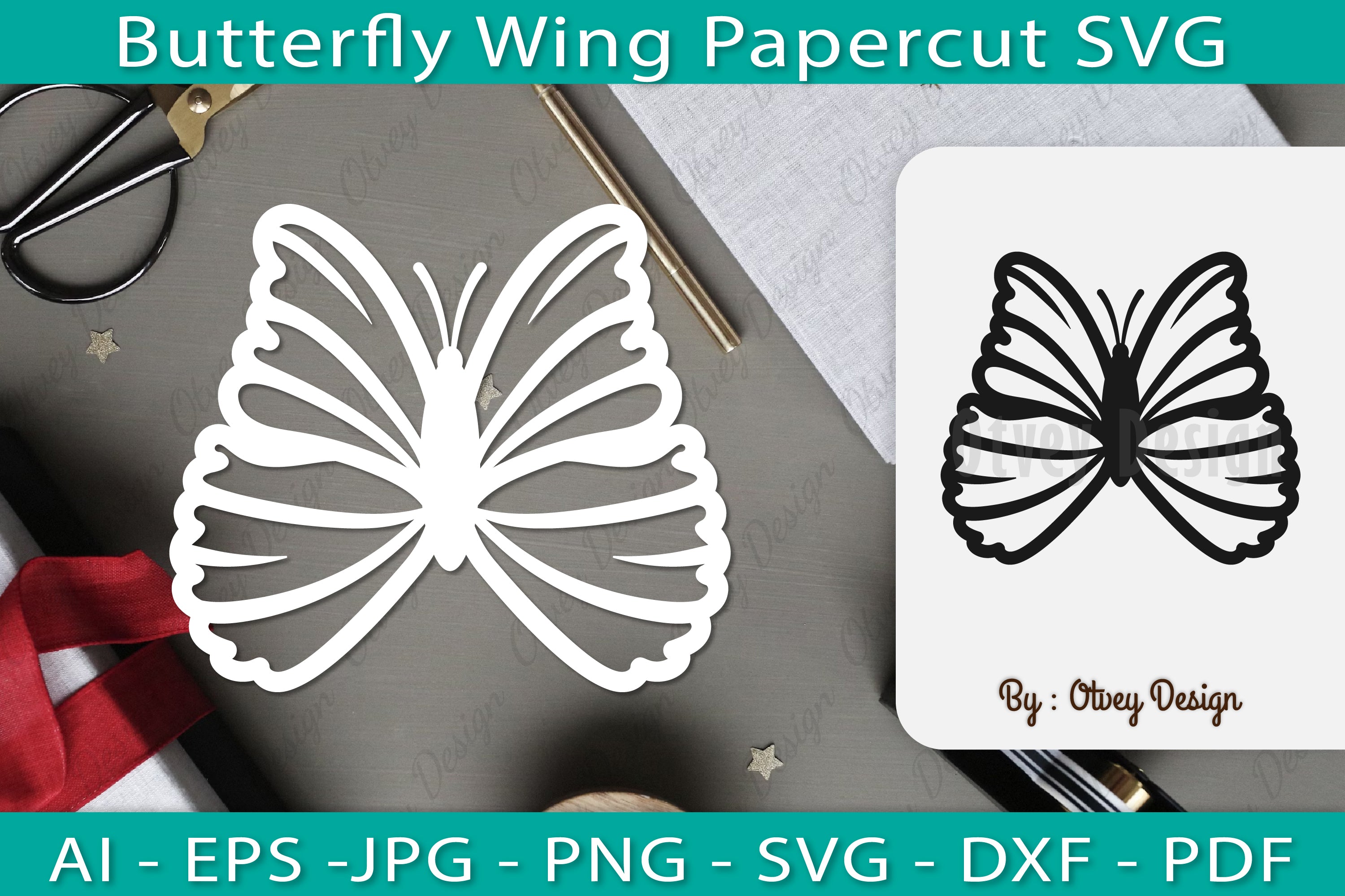 Butterfly Papercut SVG Bundle 5 - CraftNest - Digital Crafting and Art