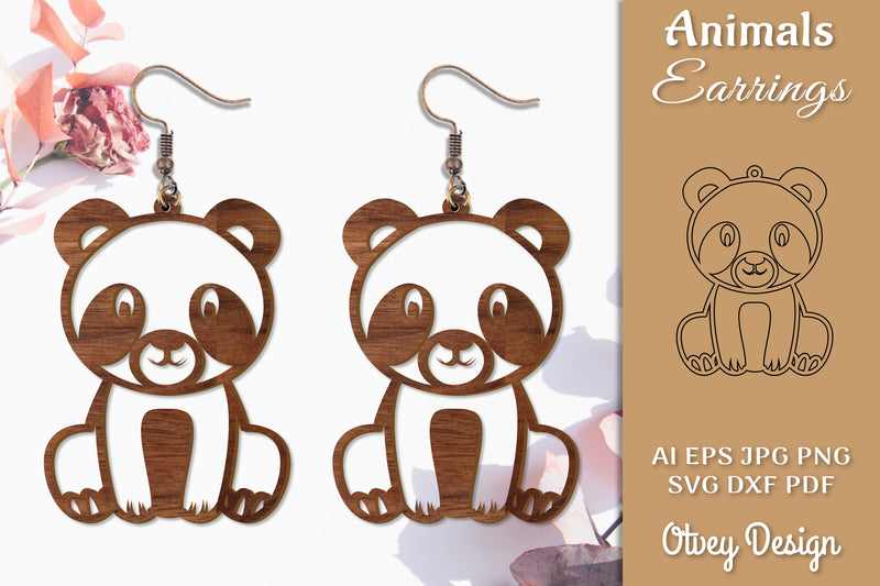 Animal Earrings SVG Bundle 5 - CraftNest - Digital Crafting and Art