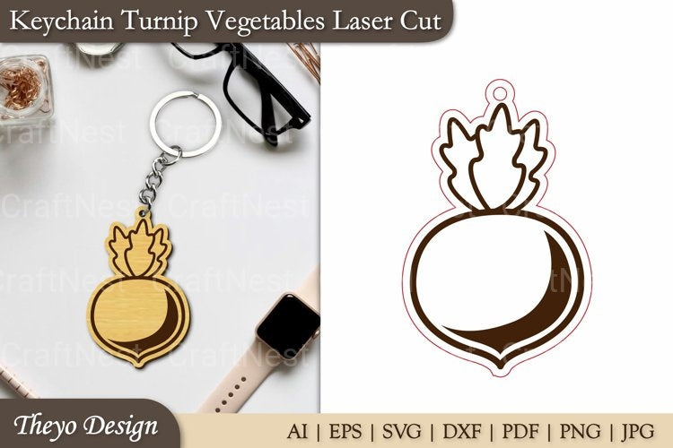 Keychain Vegetables SVG Bundle