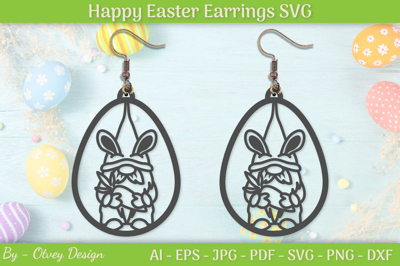 Easter Bunny Earring SVG Bundle 14 - CraftNest - Digital Crafting and Art