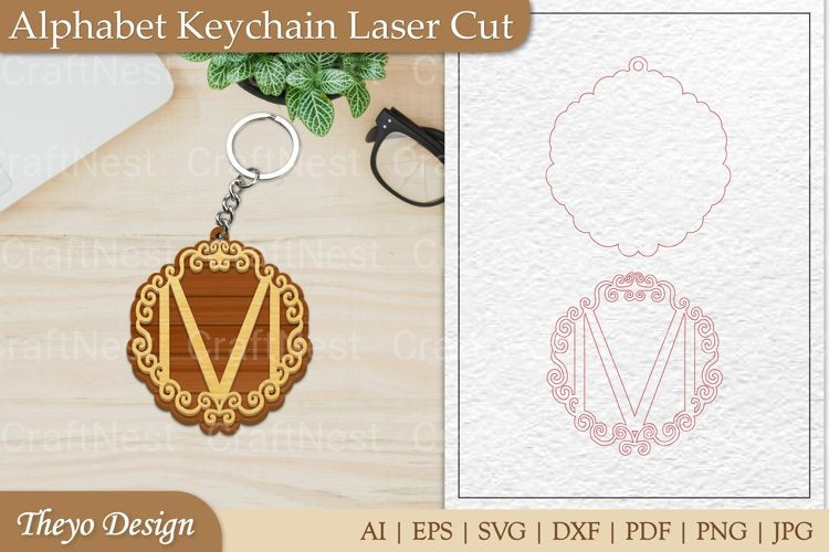 Alphabet Keychain SVG Bundle