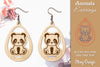 Panda Animal Earrings Lasercut SVG Bundle