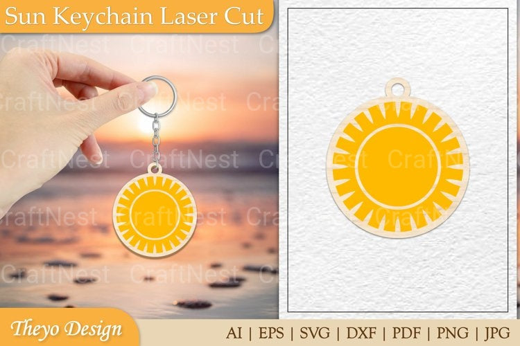 Sun Keychain SVG Bundle