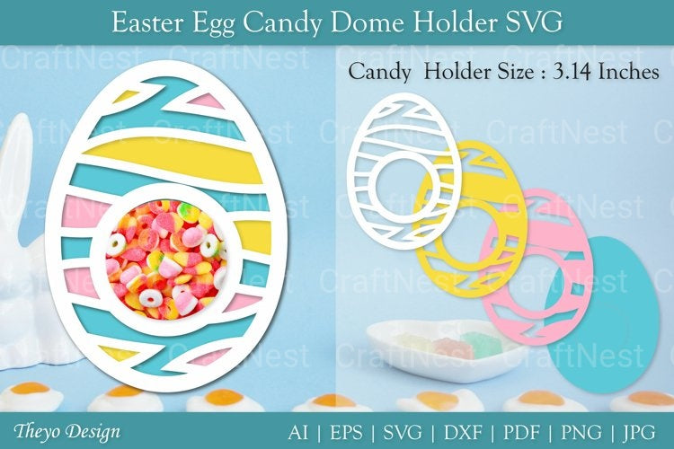 Easter Candy Dome Holder SVG Bundle