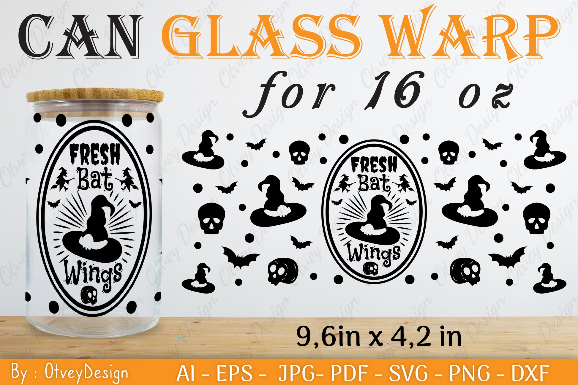Halloween 16 oz Can Glass Wrap SVG Bundle 9 - CraftNest - Digital Crafting and Art