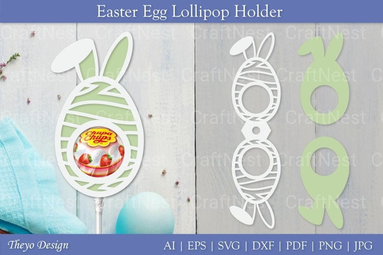 Easter Egg Lollipop Holder SVG Bundle