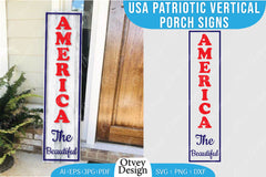 USA Patriotic Vertical Porch Signs SVG Bundle 5 - CraftNest - Digital Crafting and Art