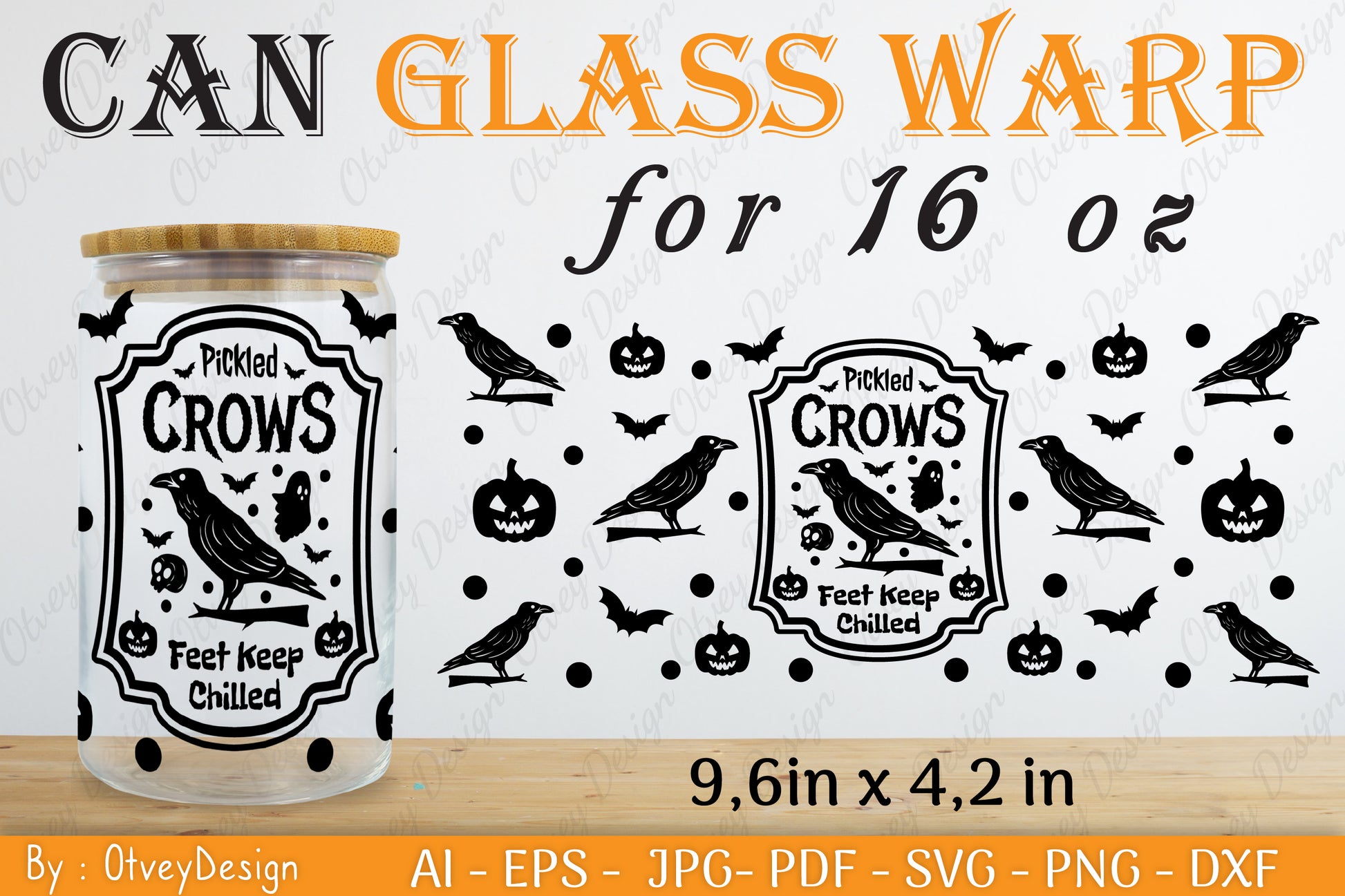 Halloween 16 oz Can Glass Wrap SVG Bundle 18 - CraftNest - Digital Crafting and Art