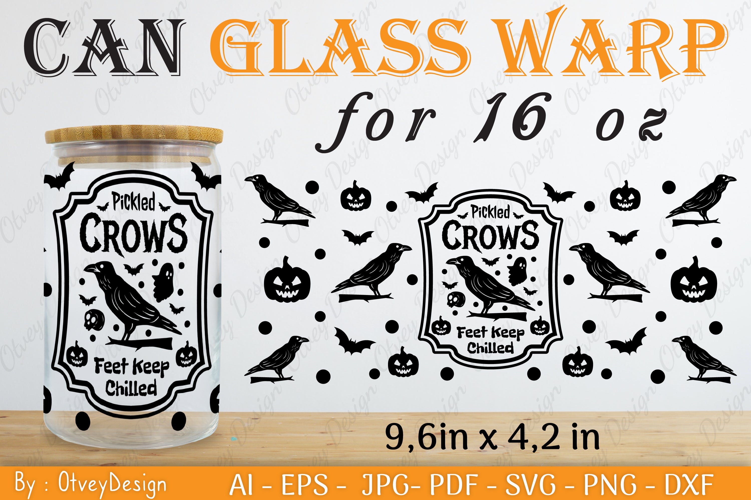 Halloween 16 oz Can Glass Wrap SVG Bundle 18 - CraftNest - Digital Crafting and Art