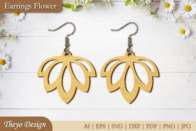 Flower Earrings SVG Bundle