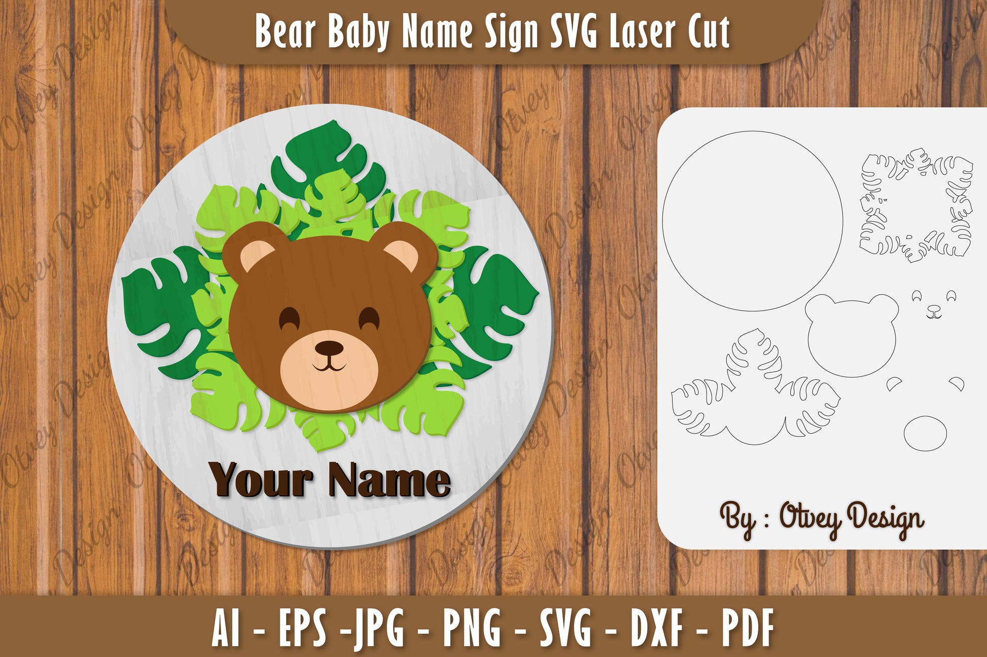 Baby Name Sign Laser Cut SVG Bundle - CraftNest - Digital Crafting and Art