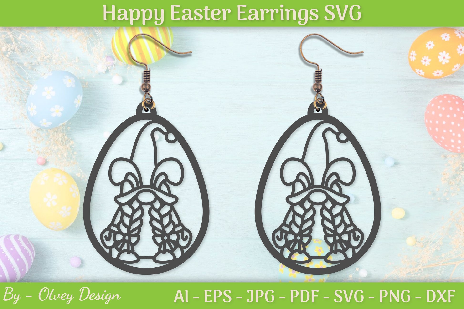 Easter Bunny Earring SVG Bundle 15 - CraftNest - Digital Crafting and Art