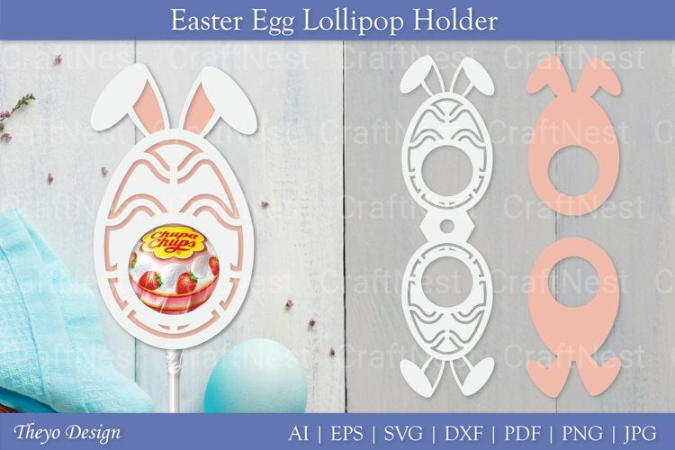 Easter Egg Lollipop Holder SVG Bundle