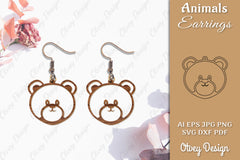 Animal Earrings SVG Bundle 21 - CraftNest - Digital Crafting and Art