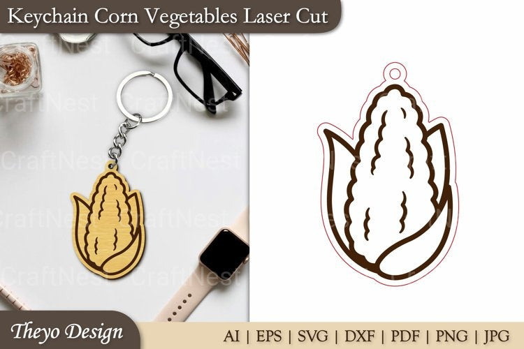 Keychain Vegetables SVG Bundle